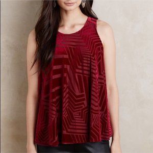 Anthro Sunday in Brooklyn Labyrinth Wine Velvet S